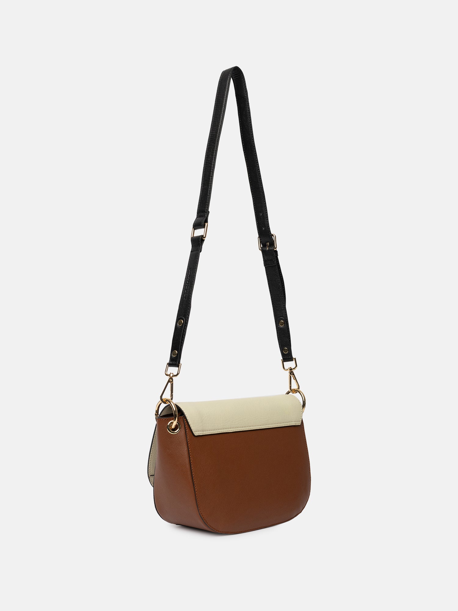 RE:DESIGNED EST 2003 Febe Shoulder bag Cognac/offwhite/Black