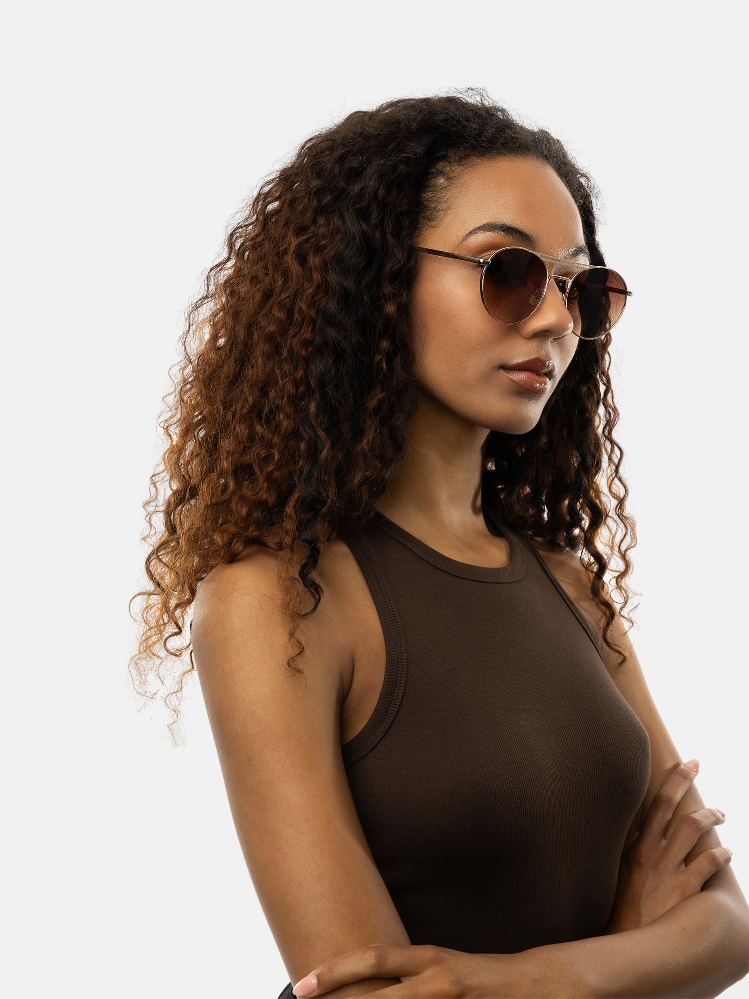 RE:DESIGNED EST 2003 Jewel Sunglass Gold