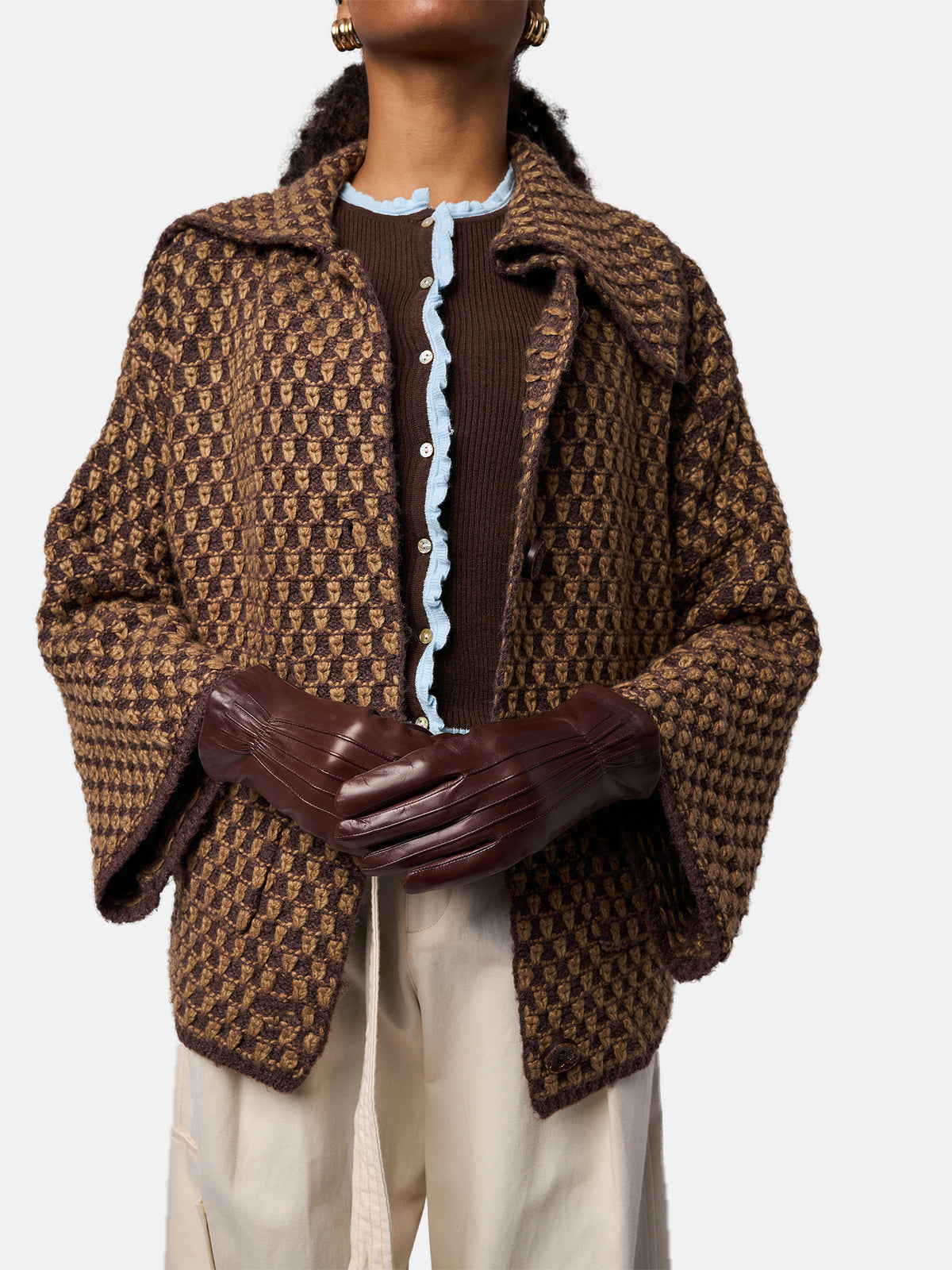 RE:DESIGNED EST 2003 Lacy Gloves Warm Brown