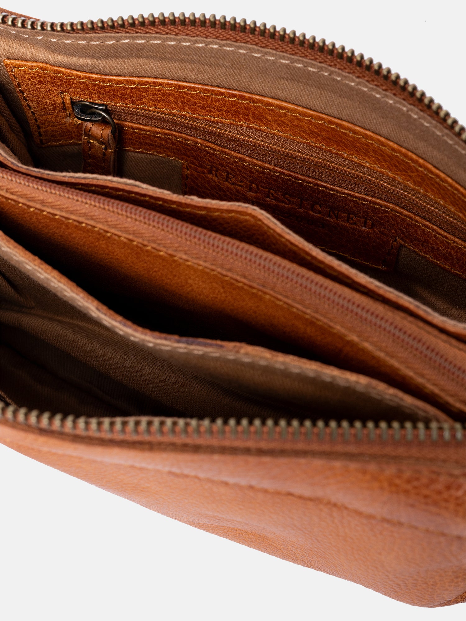 RE:DESIGNED EST 2003 Lisa Urban Clutch Burned Tan