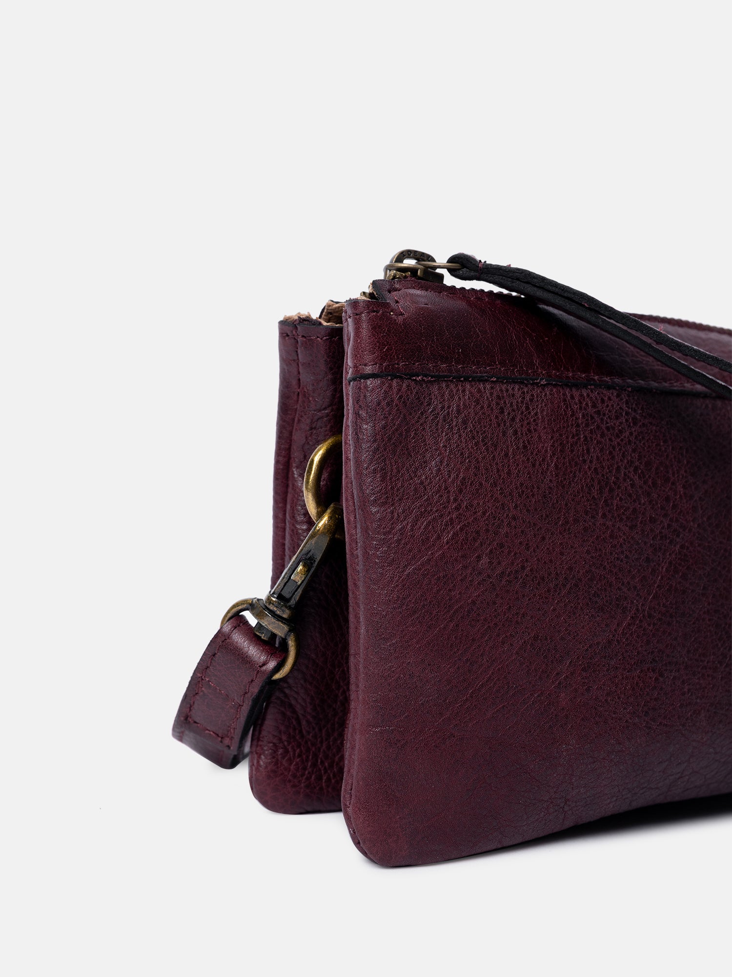 RE:DESIGNED EST 2003 Lisa Urban Clutch Dark Cherry