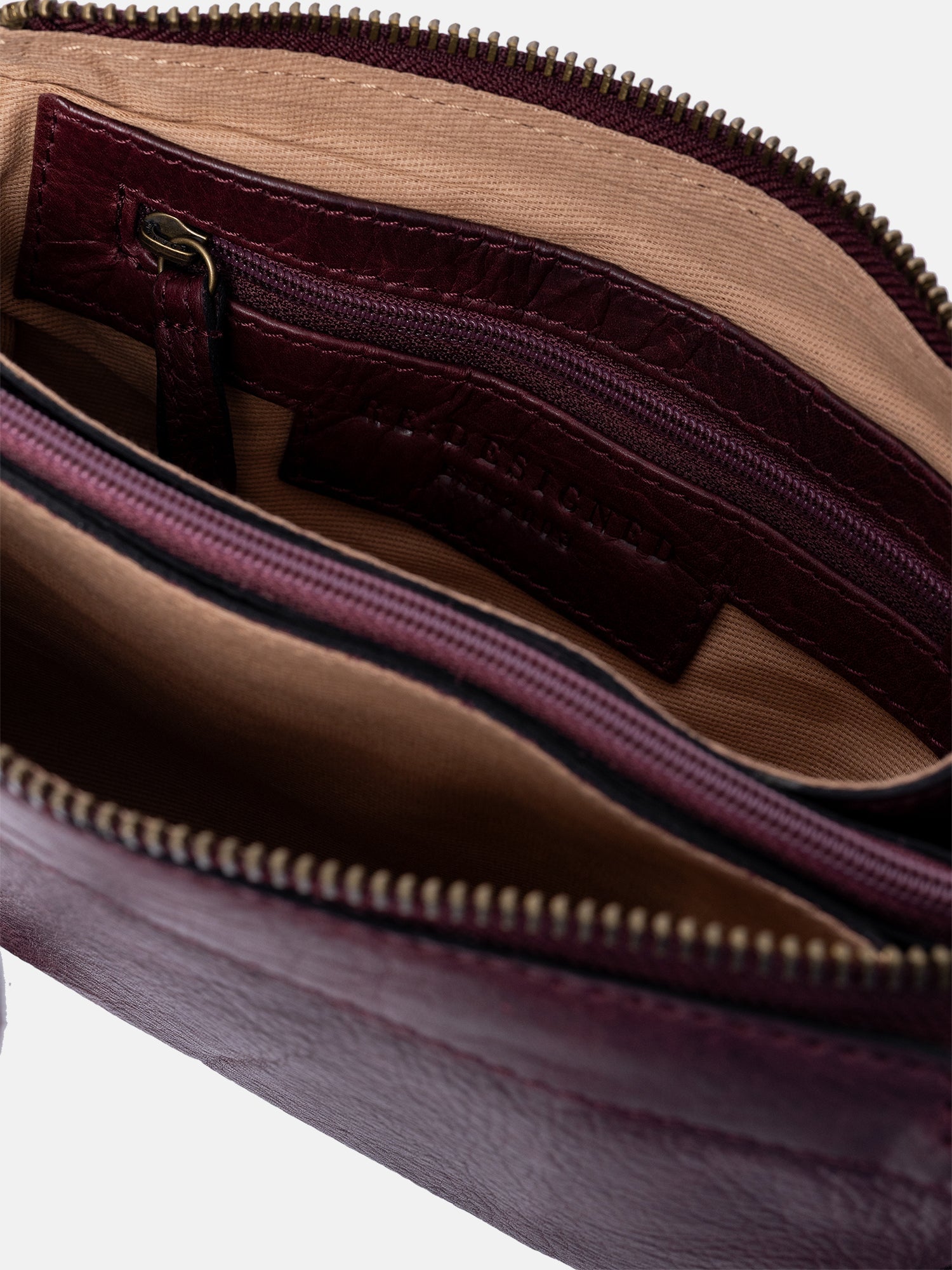 RE:DESIGNED EST 2003 Lisa Urban Clutch Dark Cherry