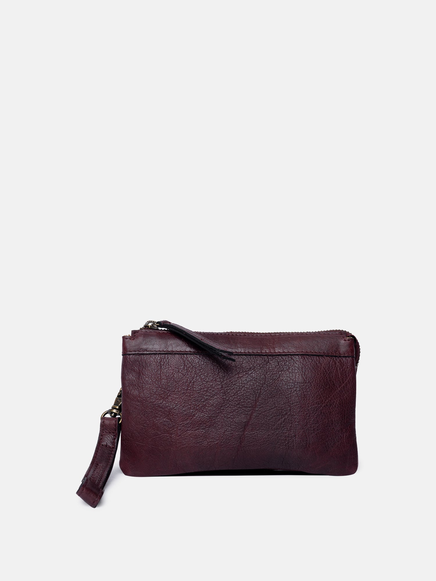RE:DESIGNED EST 2003 Lisa Urban Clutch Dark Cherry