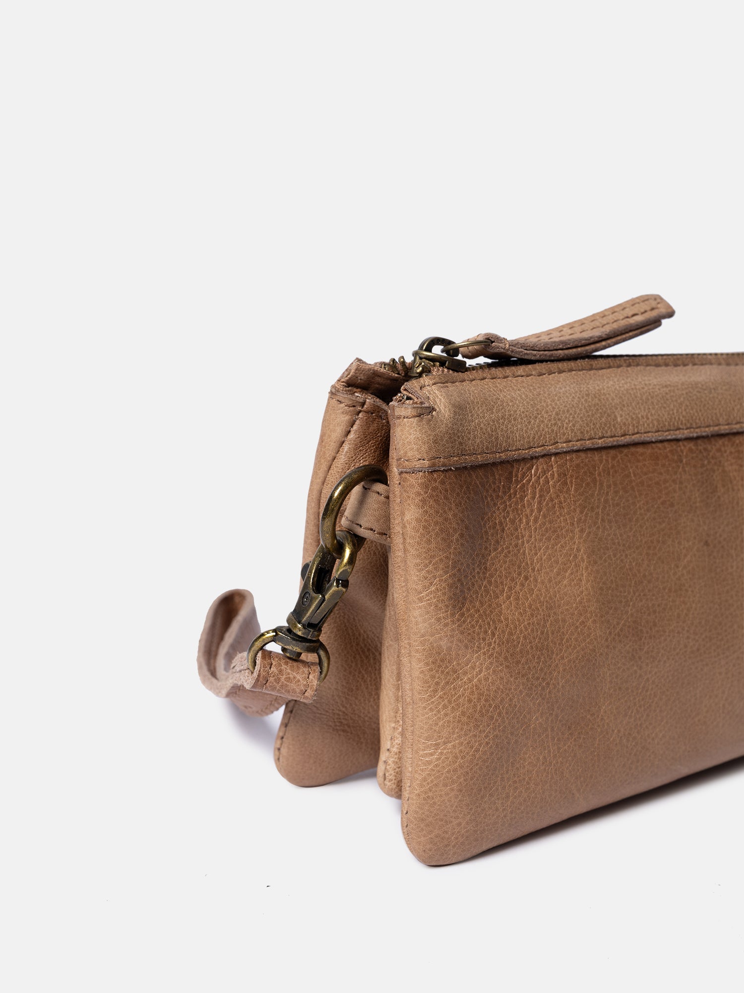 RE:DESIGNED EST 2003 Lisa Urban Clutch Taupe