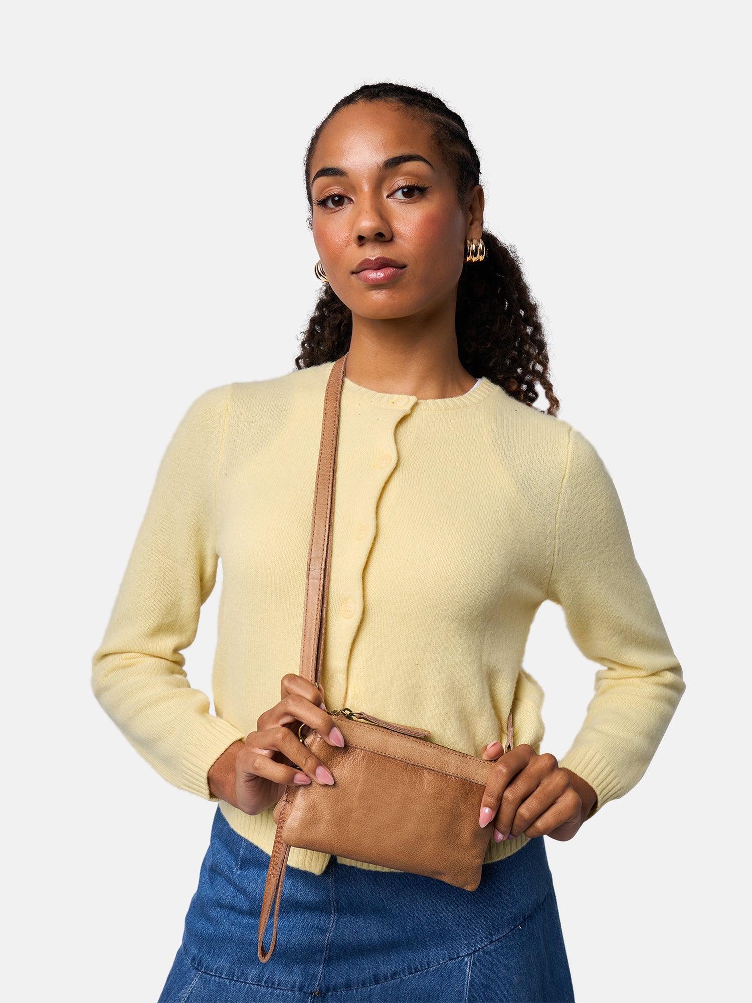 RE:DESIGNED EST 2003 Lisa Urban Clutch Taupe