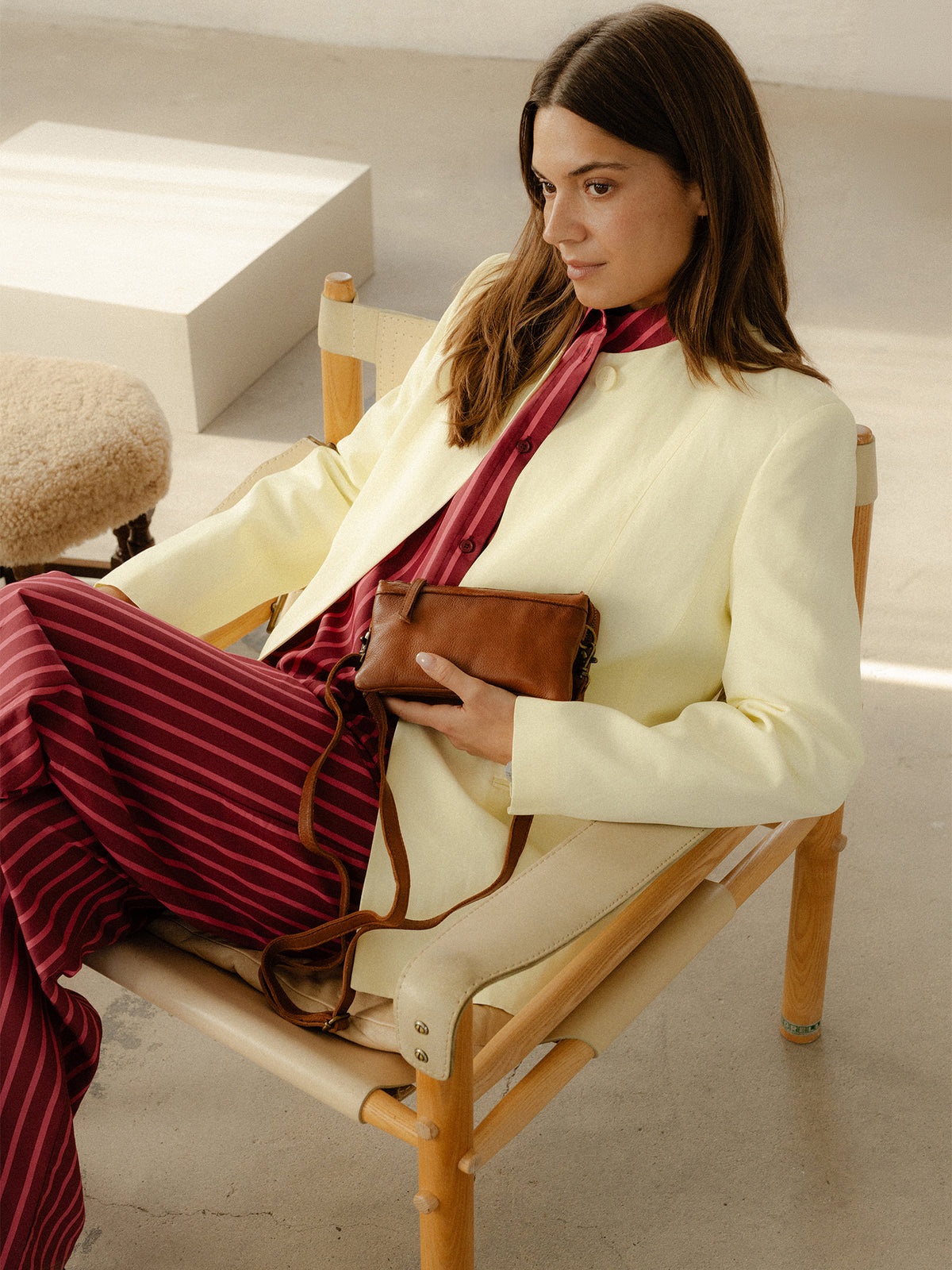 RE:DESIGNED EST 2003 Lisa Urban Clutch Walnut