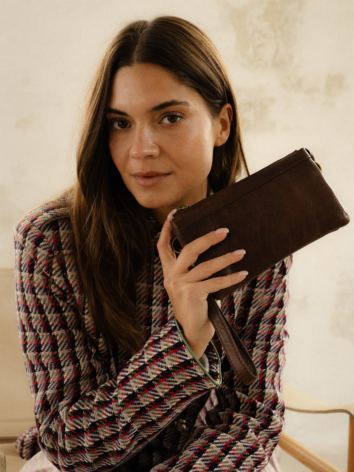 RE:DESIGNED EST 2003 Lisa Urban Clutch Woodsmoke