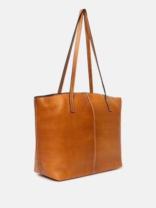 RE:DESIGNED EST 2003 Malou Small Work Bag Burned Tan