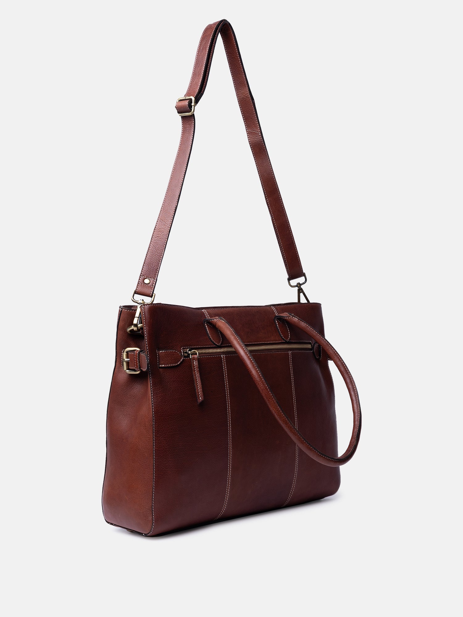RE:DESIGNED EST 2003 Nellie Big Work Bag Cognac