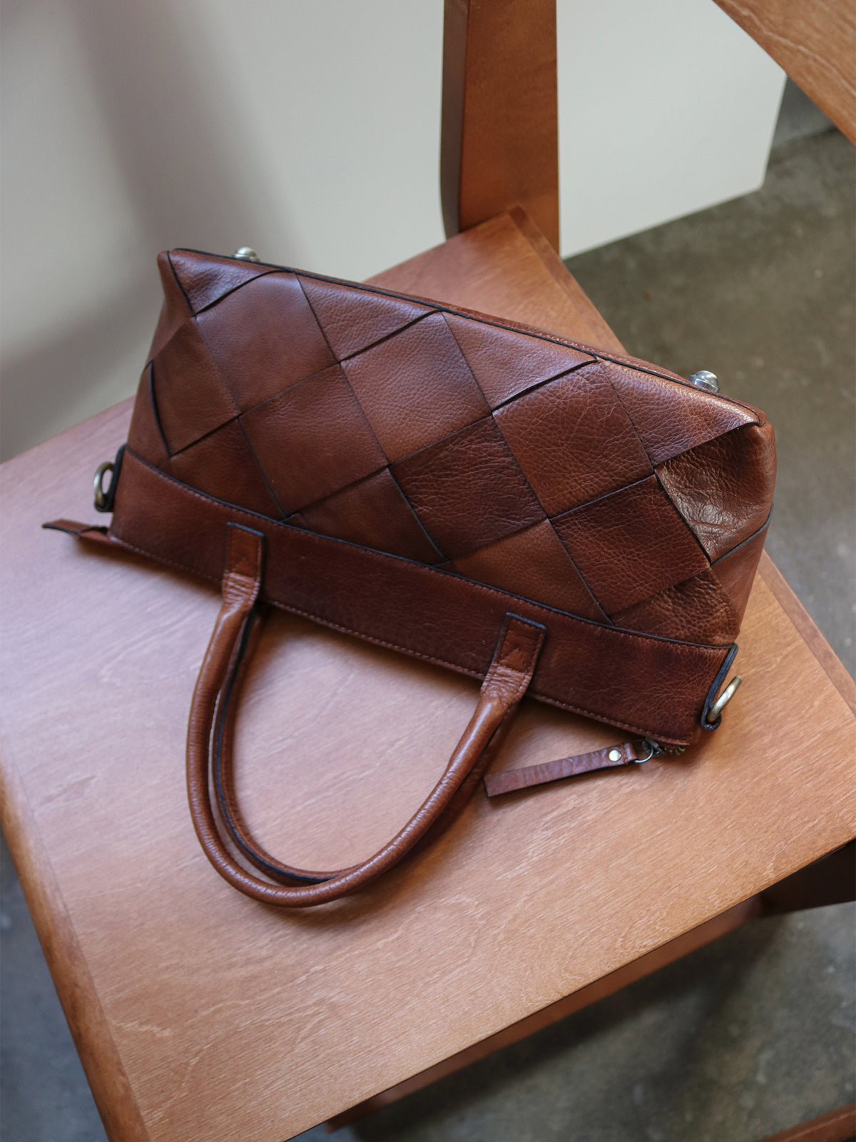 RE:DESIGNED EST 2003 Uma Handbag Walnut
