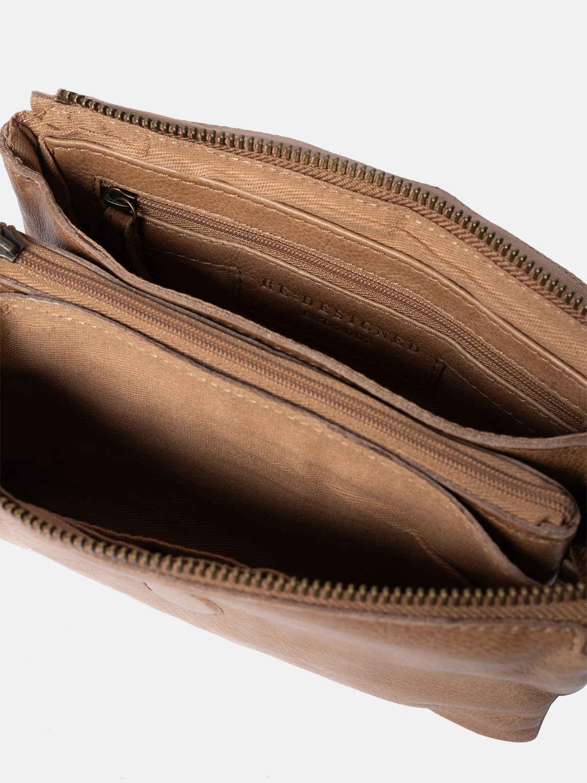 RE:DESIGNED EST 2003 Claire Urban Clutch Taupe