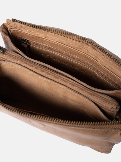 RE:DESIGNED EST 2003 Claire Urban Clutch Taupe