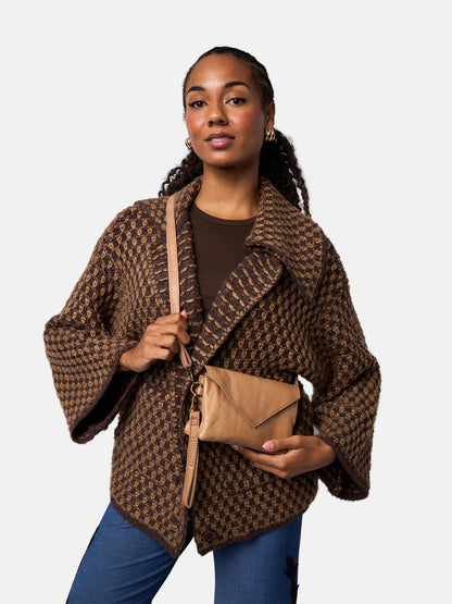 RE:DESIGNED EST 2003 Claire Urban Clutch Taupe