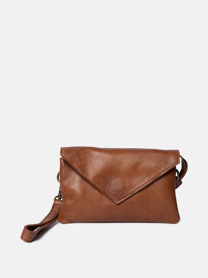 RE:DESIGNED EST 2003 Claire Urban Clutch Walnut