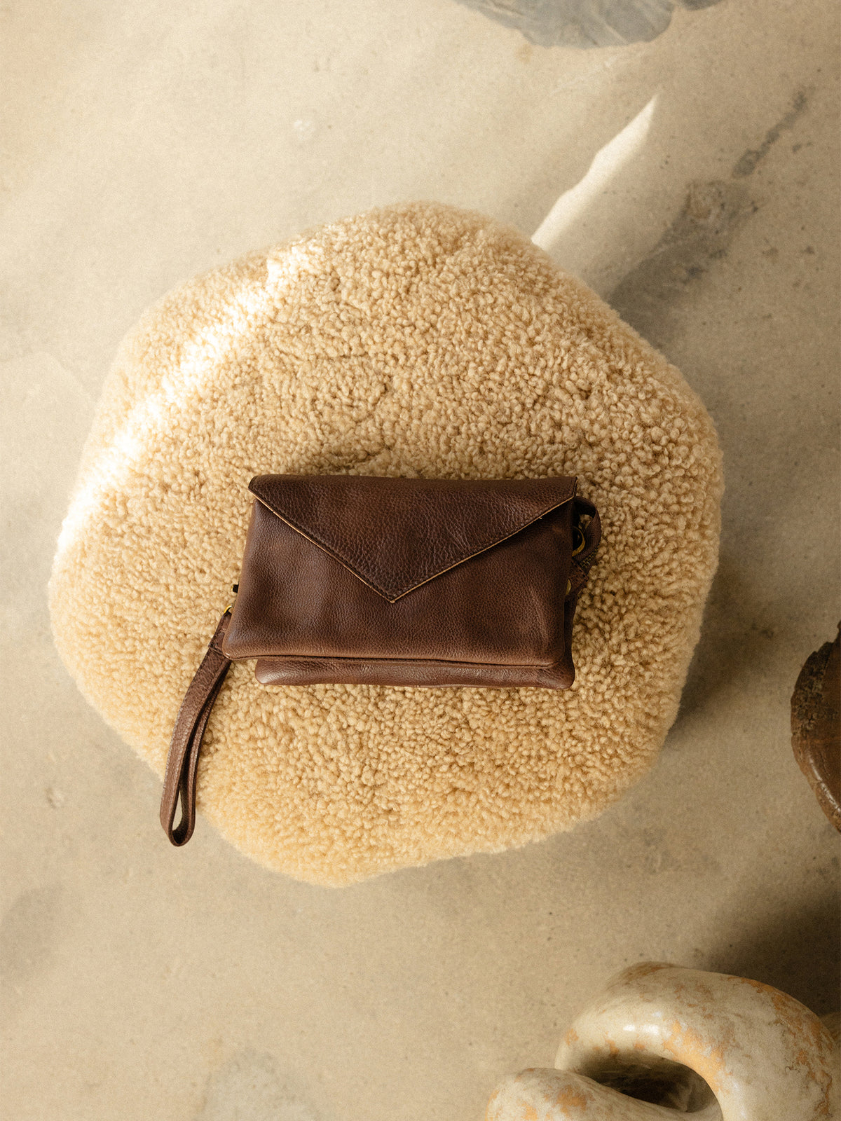 RE:DESIGNED EST 2003 Claire Urban Clutch Woodsmoke