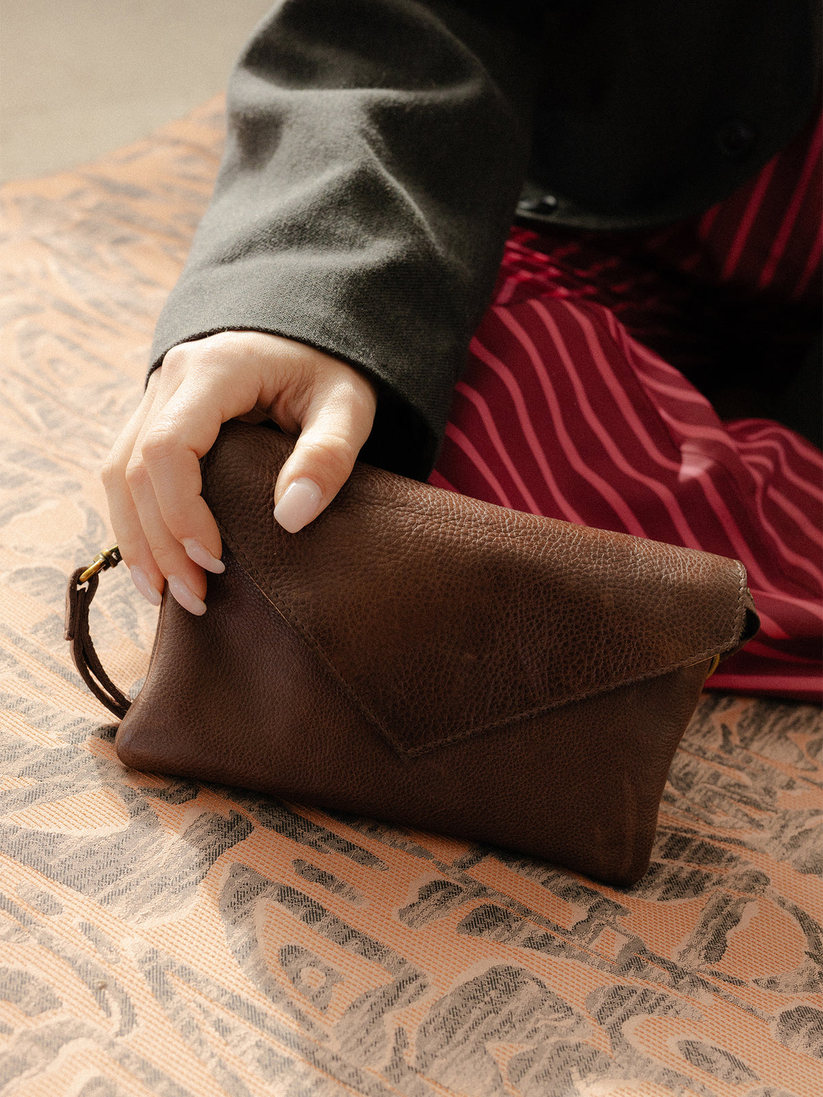 RE:DESIGNED EST 2003 Claire Urban Clutch Woodsmoke