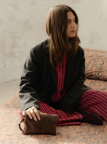 RE:DESIGNED EST 2003 Claire Urban Clutch Woodsmoke