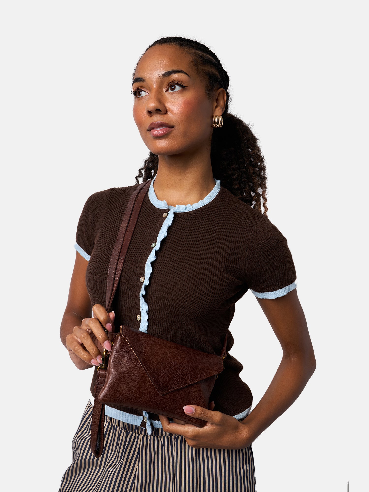 RE:DESIGNED EST 2003 Claire Urban Clutch Woodsmoke