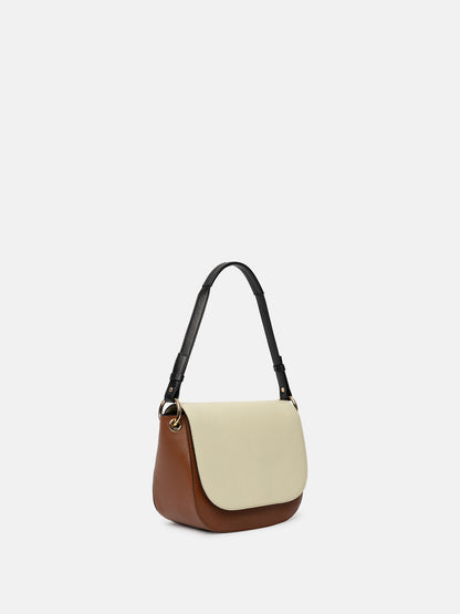 RE:DESIGNED EST 2003 Febe Shoulder bag Cognac/offwhite/Black