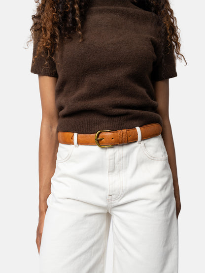 RE:DESIGNED EST 2003 Hyas Wide Belt Burned Tan
