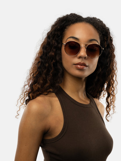 RE:DESIGNED EST 2003 Jewel Sunglass Gold