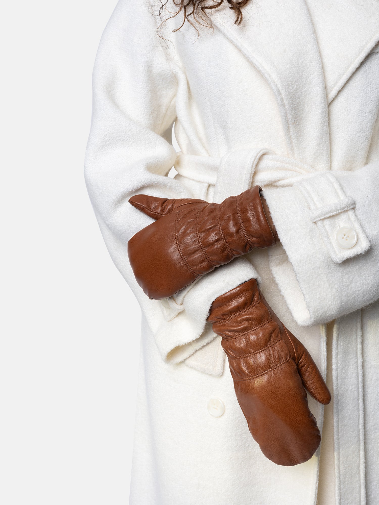 RE:DESIGNED EST 2003 Kara Mitten Gloves Cognac