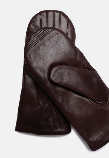 RE:DESIGNED EST 2003 Lacy Mitten Gloves Warm Brown