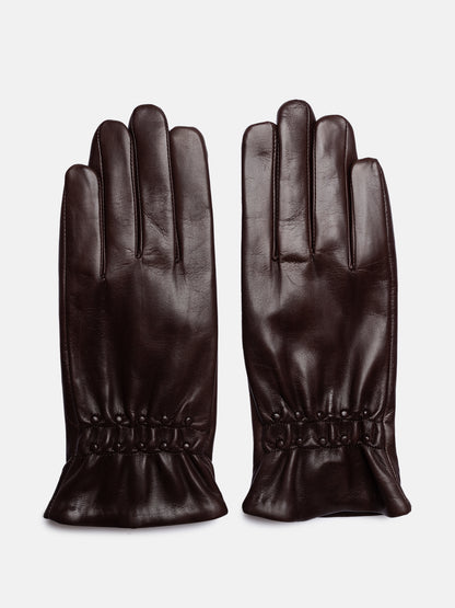RE:DESIGNED EST 2003 Lara Wool Gloves Warm Brown