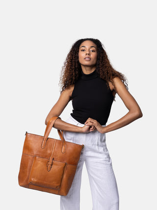 RE:DESIGNED EST 2003 Layla Work Bag Burned Tan