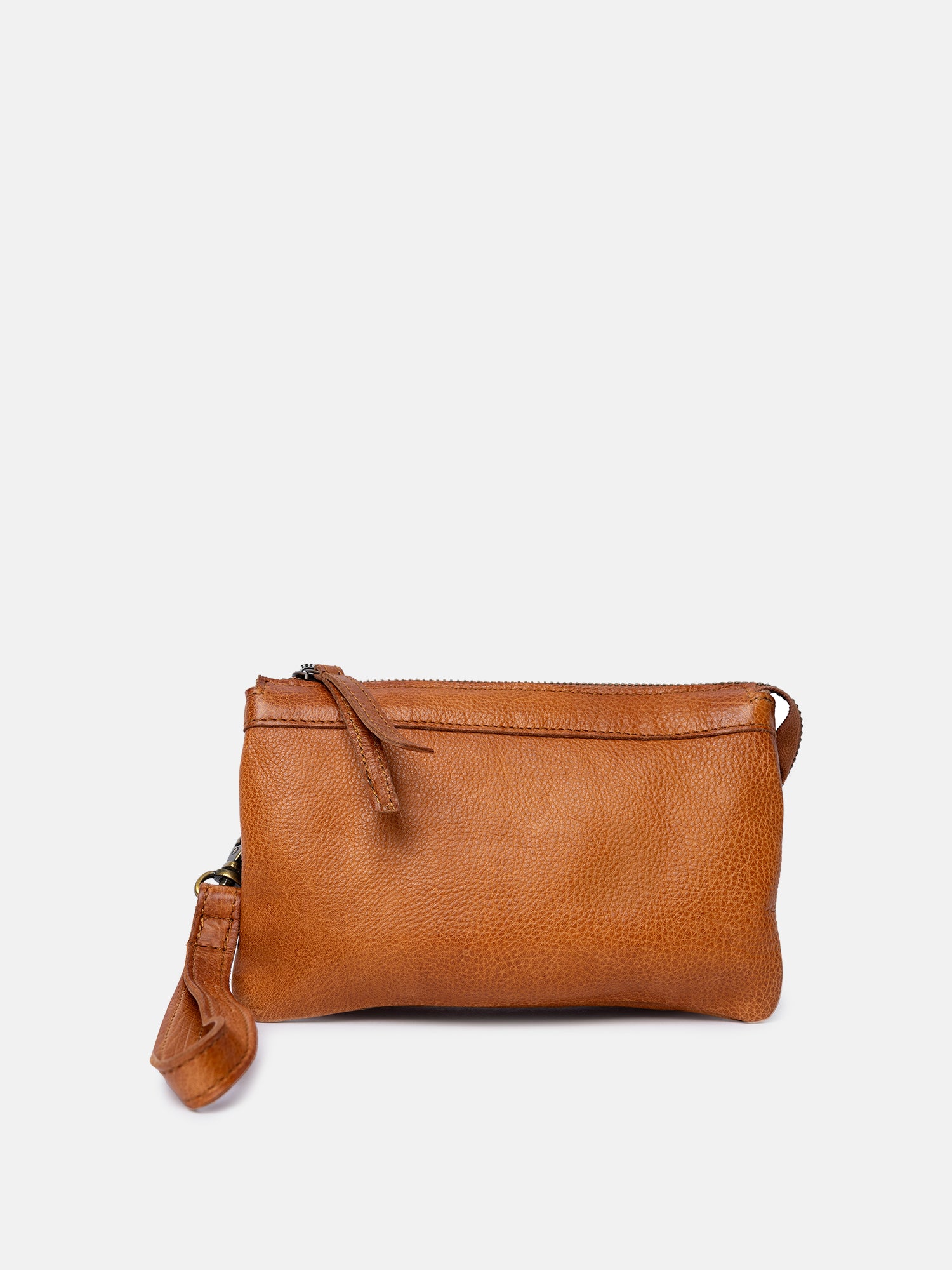 RE:DESIGNED EST 2003 Lisa Urban Clutch Burned Tan