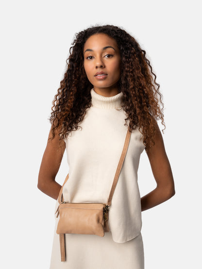 RE:DESIGNED EST 2003 Lisa Urban Clutch Taupe