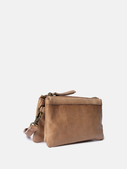RE:DESIGNED EST 2003 Lisa Urban Clutch Taupe