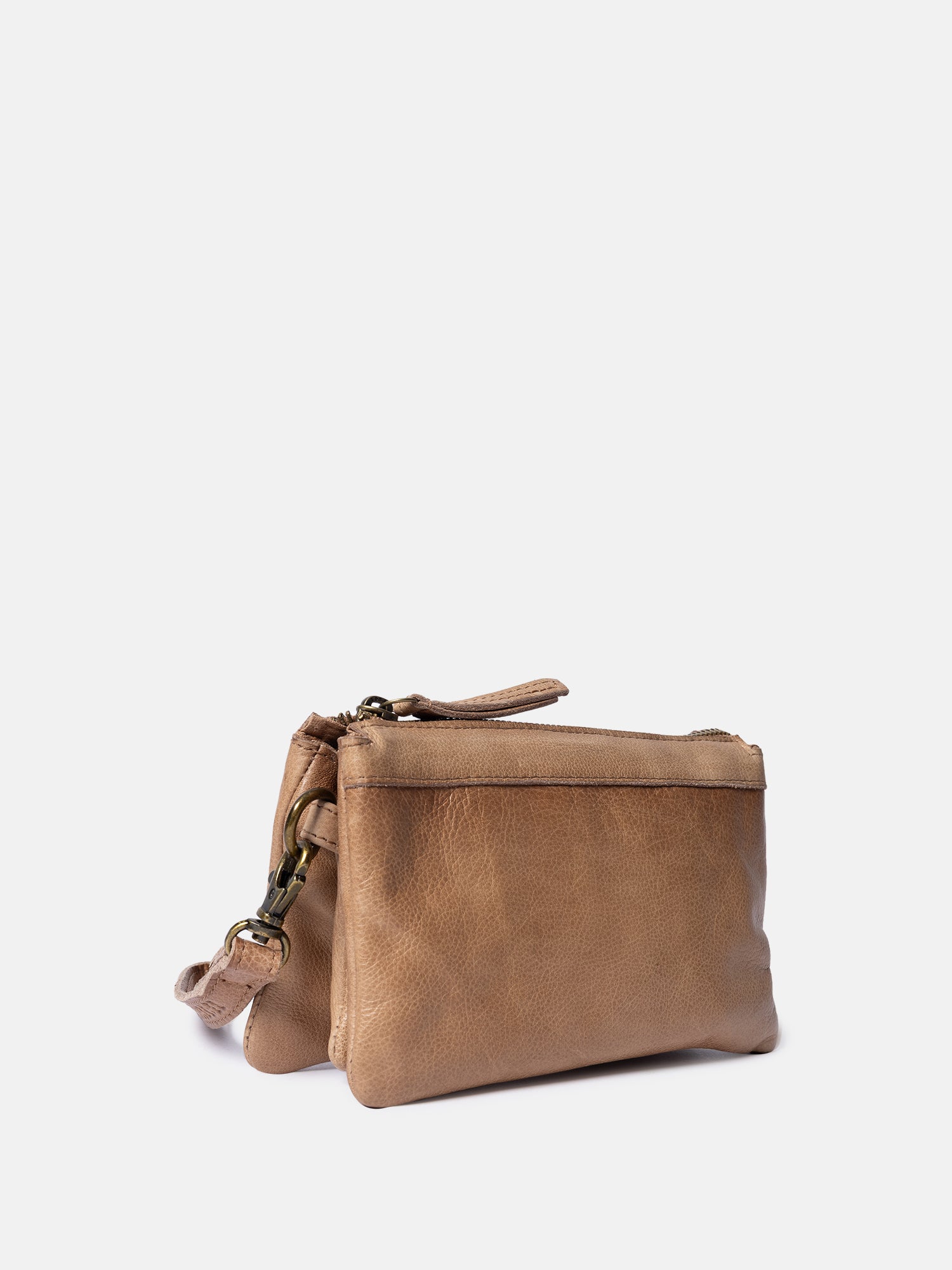 RE:DESIGNED EST 2003 Lisa Urban Clutch Taupe