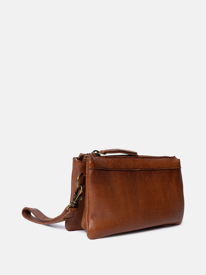 RE:DESIGNED EST 2003 Lisa Urban Clutch Walnut