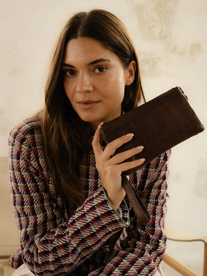 RE:DESIGNED EST 2003 Lisa Urban Clutch Woodsmoke