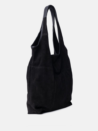 RE:DESIGNED EST 2003 Lyra Suede Shopper Black