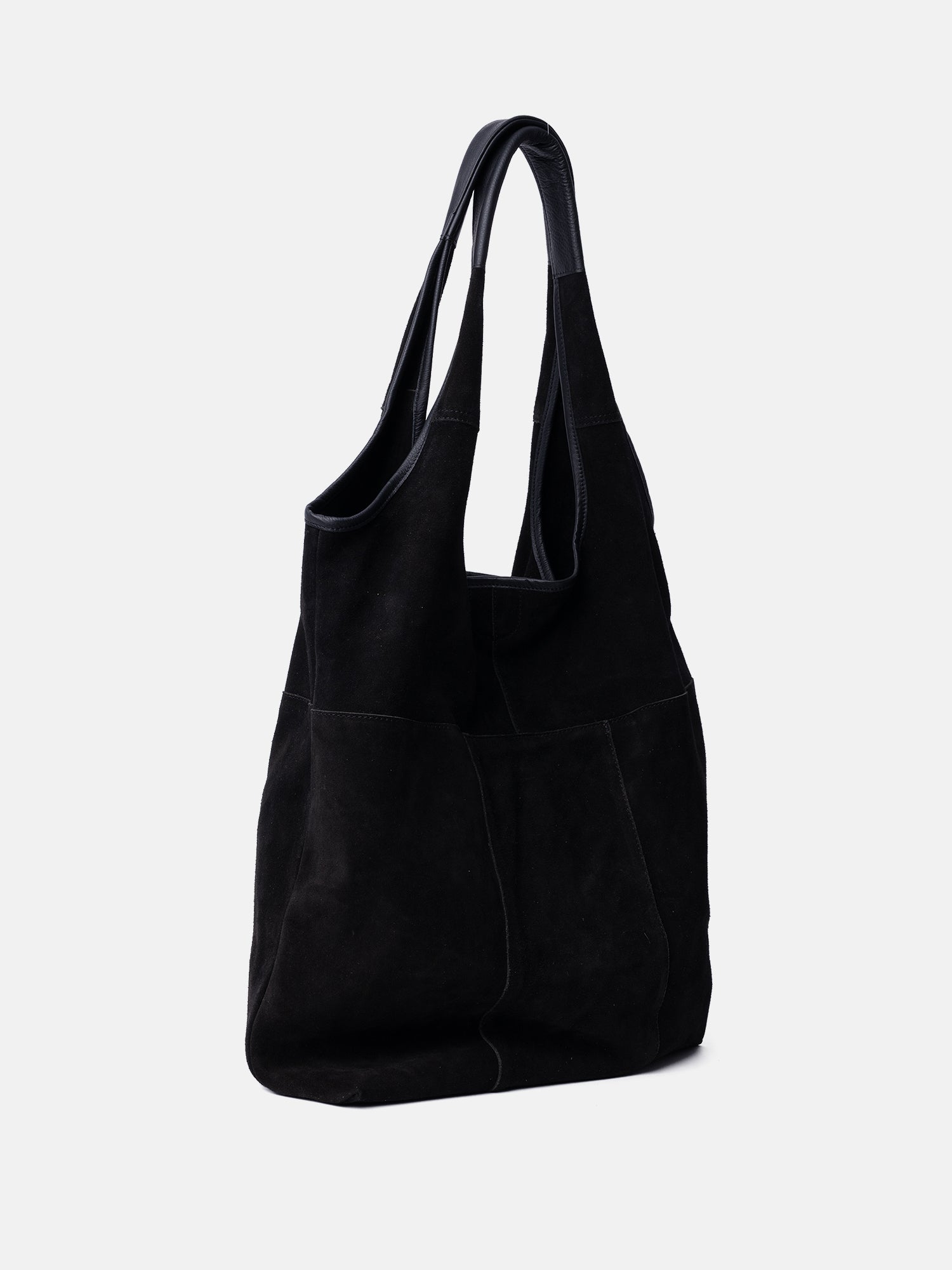 RE:DESIGNED EST 2003 Lyra Suede Shopper Black