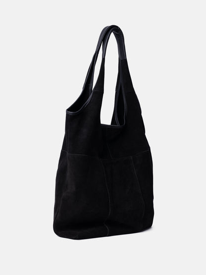 RE:DESIGNED EST 2003 Lyra Suede Shopper Black