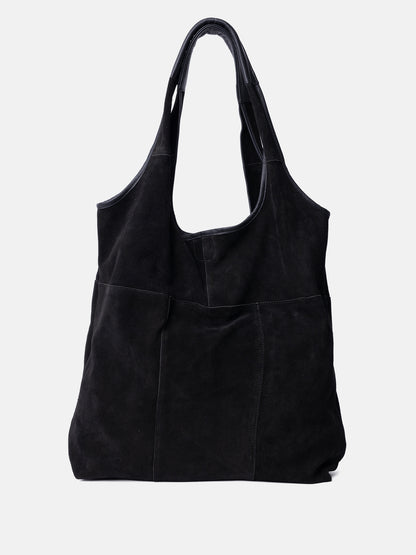RE:DESIGNED EST 2003 Lyra Suede Shopper Black