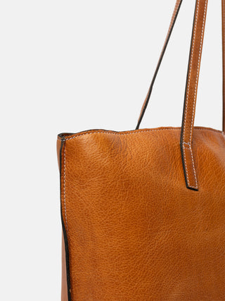 RE:DESIGNED EST 2003 Malou Small Work Bag Burned Tan