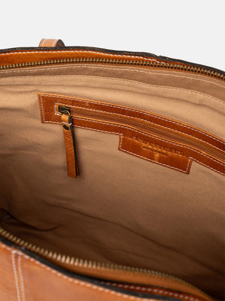 RE:DESIGNED EST 2003 Malou Small Work Bag Burned Tan