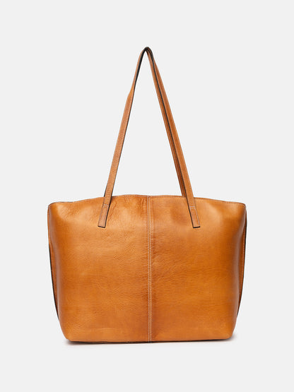 RE:DESIGNED EST 2003 Malou Small Shopper Burned Tan