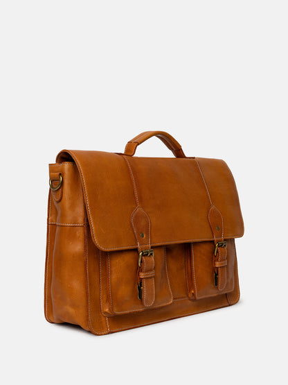 RE:DESIGNED EST 2003 Melia Big Work Bag Burned Tan