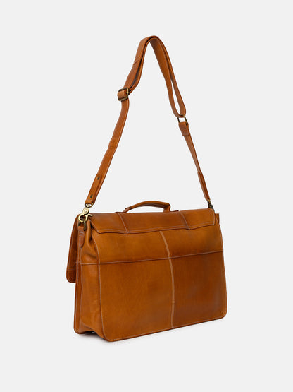 RE:DESIGNED EST 2003 Melia Big Work Bag Burned Tan