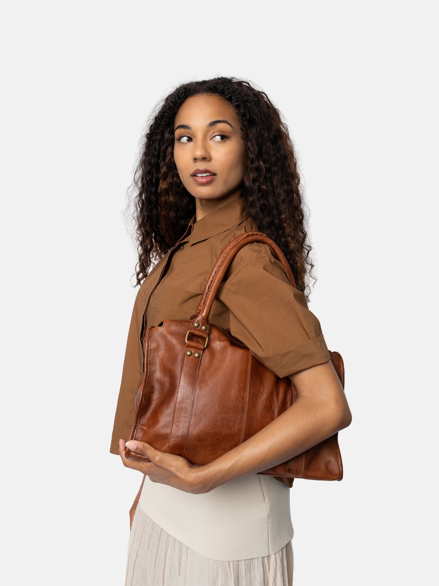 RE:DESIGNED EST 2003 Miri Big Shoulder bag Walnut