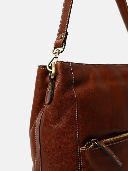 RE:DESIGNED EST 2003 Myra Big Shoulder bag Cognac