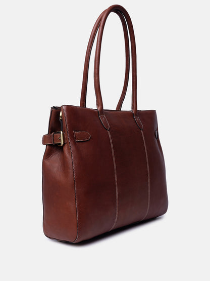 RE:DESIGNED EST 2003 Nellie Big Work Bag Cognac