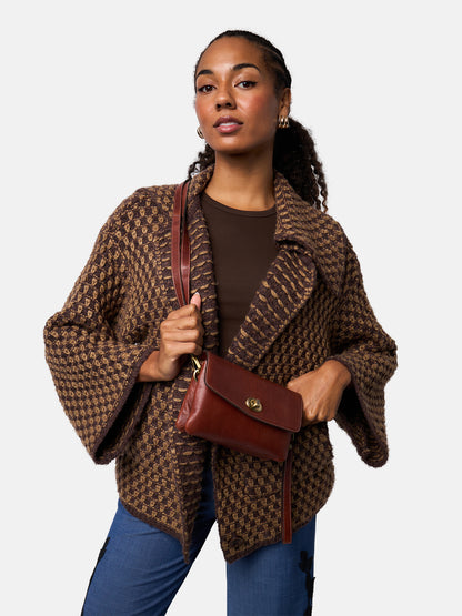 RE:DESIGNED EST 2003 Nisha Clutch Clutch Cognac