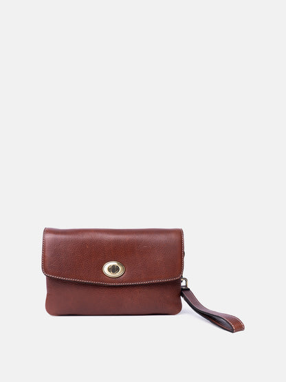 RE:DESIGNED EST 2003 Nisha Clutch Clutch Cognac