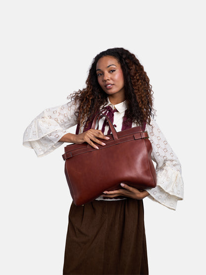 RE:DESIGNED EST 2003 Siri Big Handbag Cognac